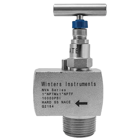 Winters Instruments Needle Valve, NVA (Angle Body, Hard Seat)